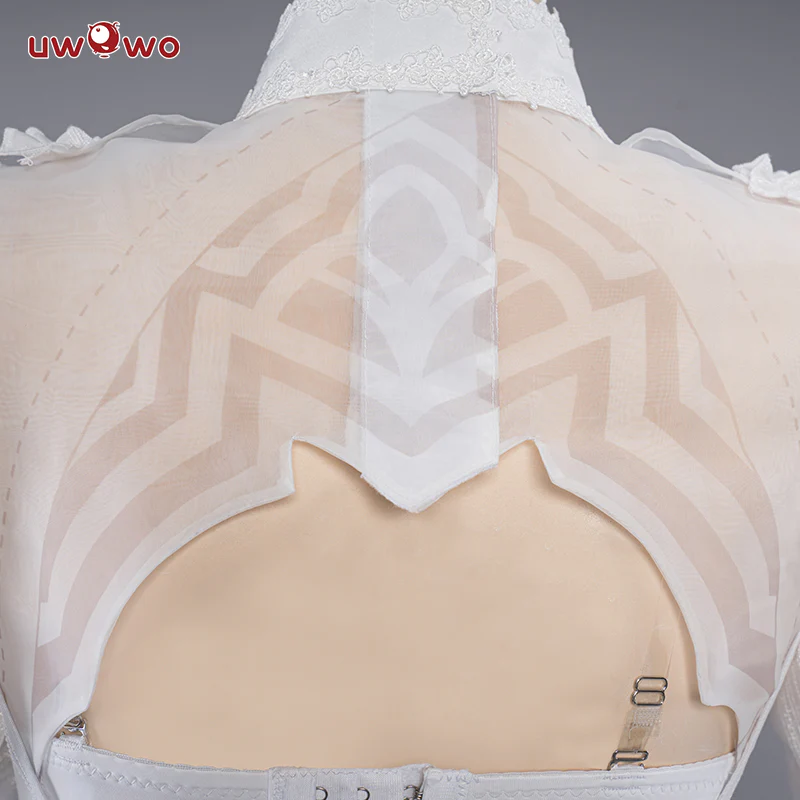 【Special Discount】INSTOCK Uwowo Nier: Automata 2B White Wedding Dress Bride Cosplay Costume - Image 6