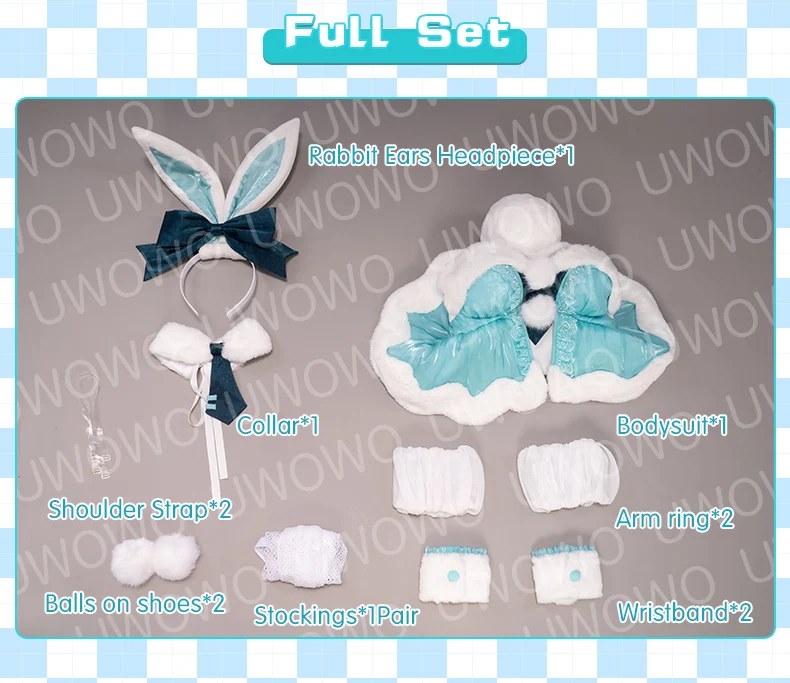 [Last Batch]【In Stock】Uwowo Plus Size V Singer Cute Furry Bunnysuit Christmas Cosplay Costume - Image 8