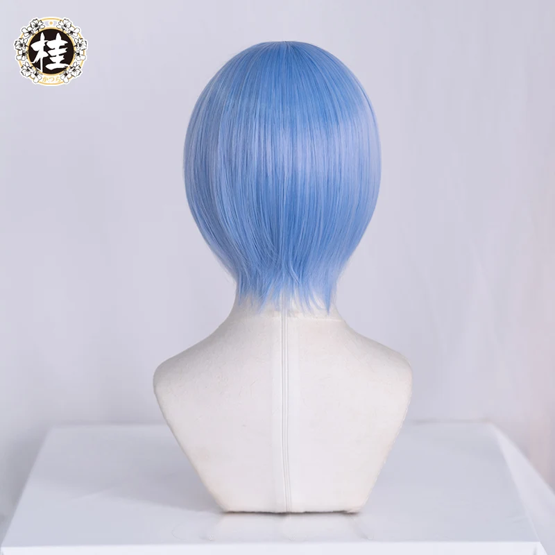 UWOWO Re:Life in a different world from zero Rem Ram Cosplay wig 30cm pink/blue - Image 5