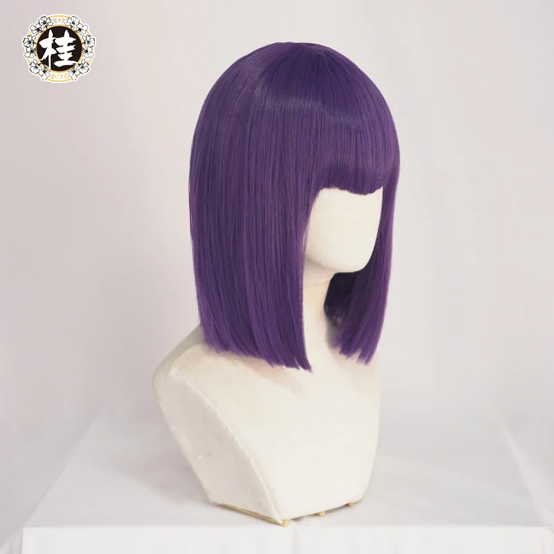 UWOWO Shuten Douji Cosplay Wig 35cm Purple Short Hair Fate Grand Order/FGO Wig - Image 3