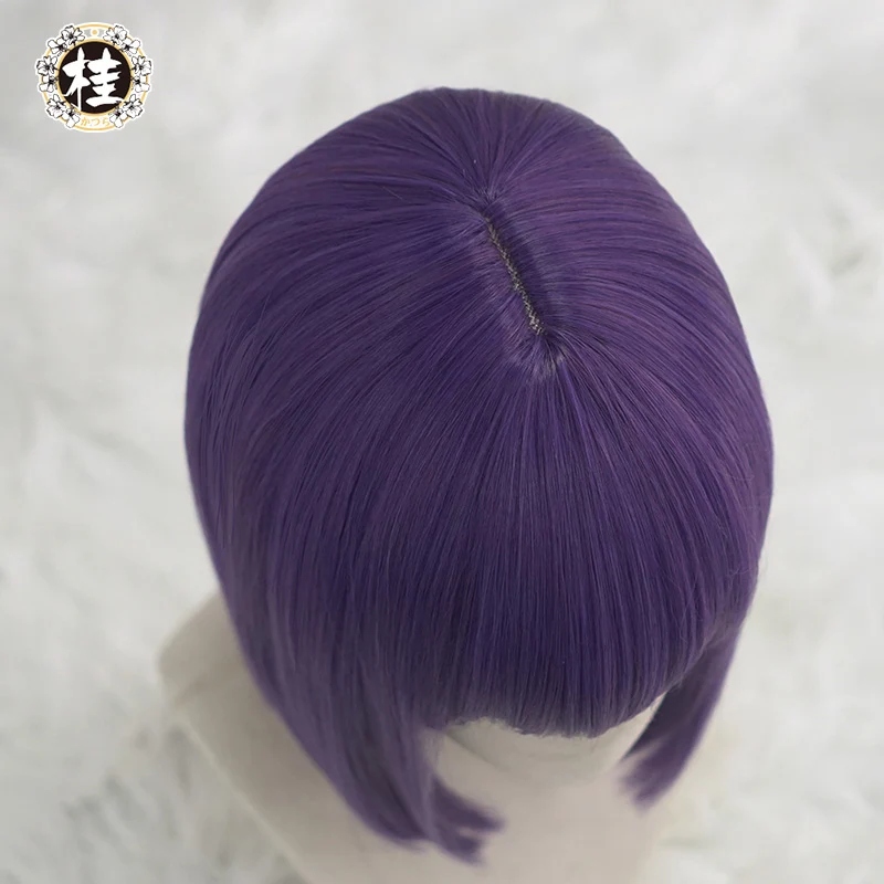 UWOWO Shuten Douji Cosplay Wig 35cm Purple Short Hair Fate Grand Order/FGO Wig - Image 4