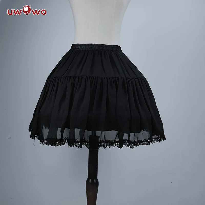 Uwowo Universal Black White Petticoat Crinolines Genshin Impanct Maid Ver. Best Match Petticoat Adjustable Bustle Pannier - Image 12