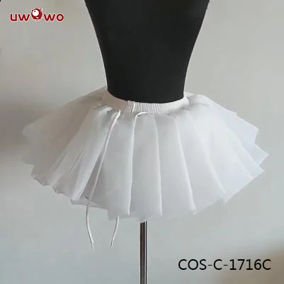Uwowo Universal Black White Petticoat Crinolines Genshin Impanct Maid Ver. Best Match Petticoat Adjustable Bustle Pannier - Image 4