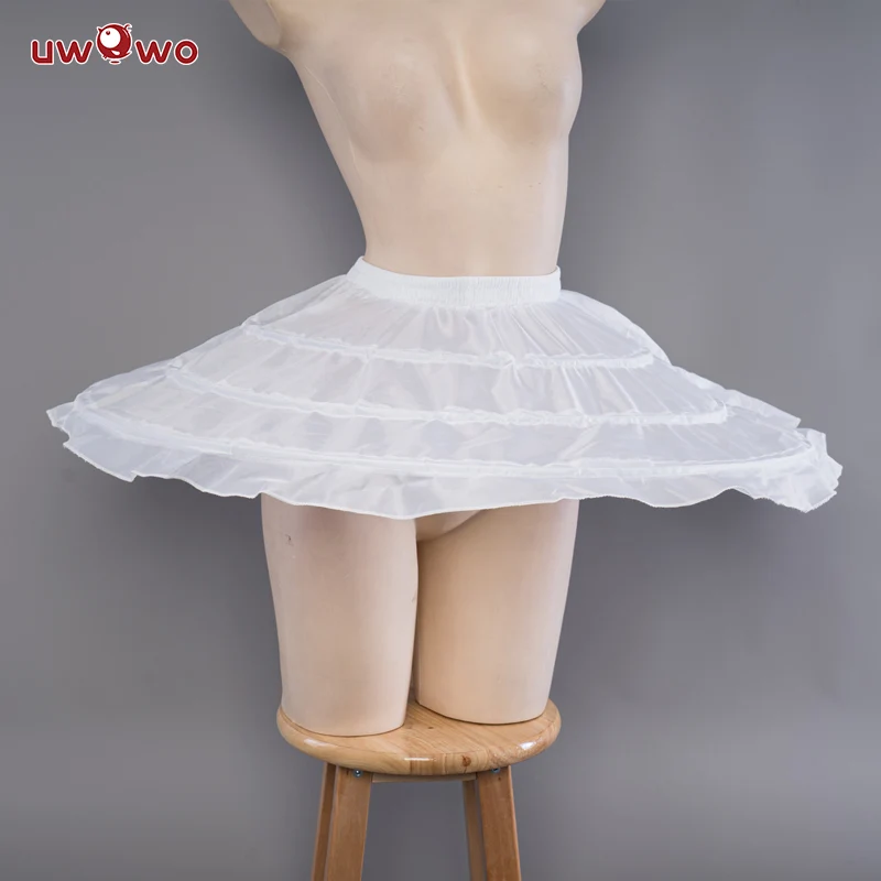 Uwowo Universal Black White Petticoat Crinolines Genshin Impanct Maid Ver. Best Match Petticoat Adjustable Bustle Pannier - Image 6