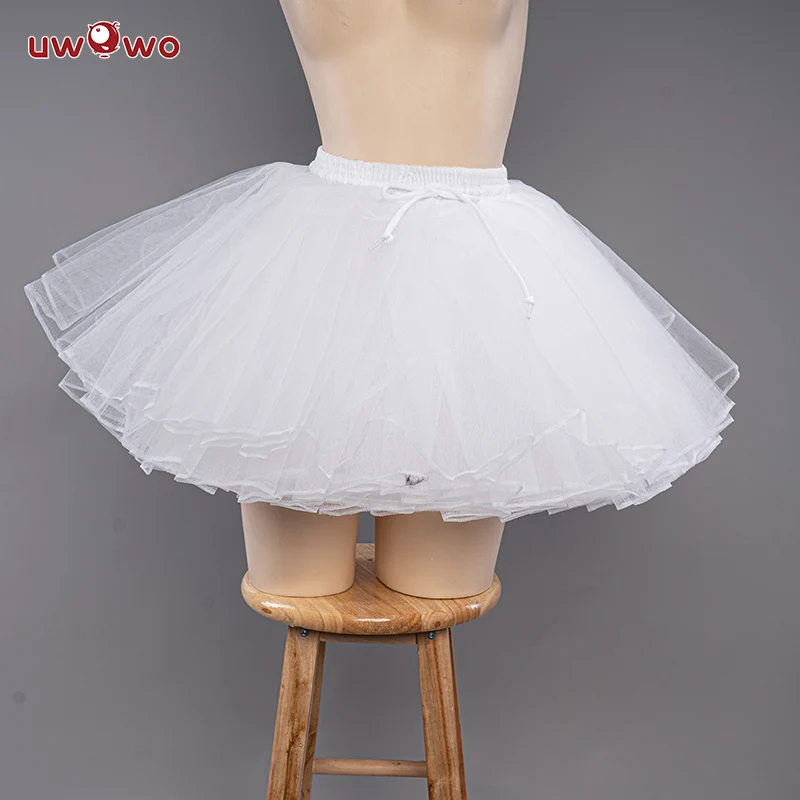 Uwowo Universal Black White Petticoat Crinolines Genshin Impanct Maid Ver. Best Match Petticoat Adjustable Bustle Pannier - Image 7