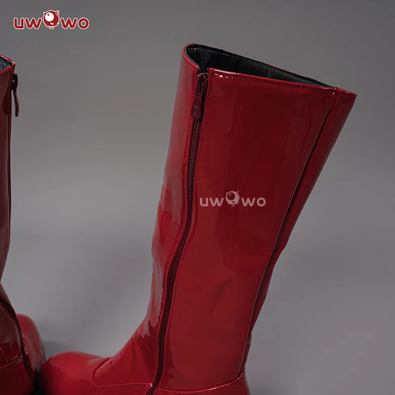 Uwowo V singer Christmas 2023 Cosplay Shoes Red Boots - Image 3