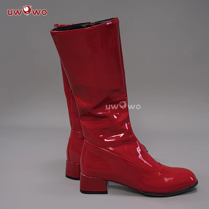 Uwowo V singer Christmas 2023 Cosplay Shoes Red Boots - Image 4