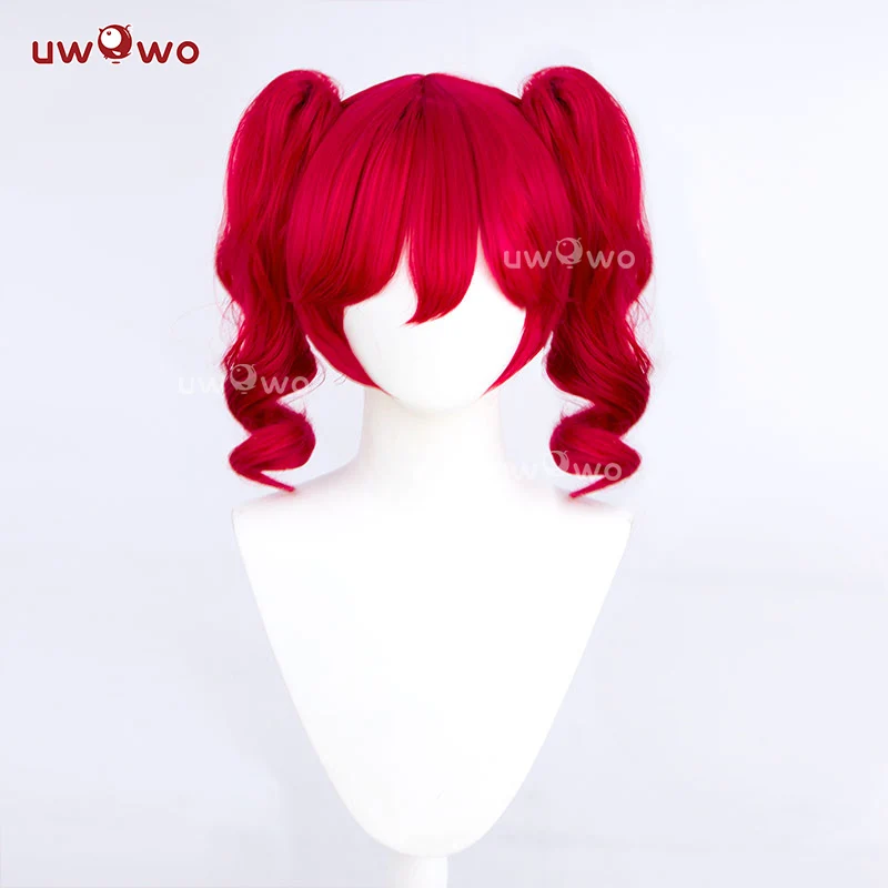 Uwowo V Singer Mesmerizer Cosplay Wig Middle Wine Hair With Pony Tails - Image 2