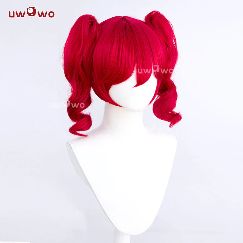 Uwowo V Singer Mesmerizer Cosplay Wig Middle Wine Hair With Pony Tails - Image 3