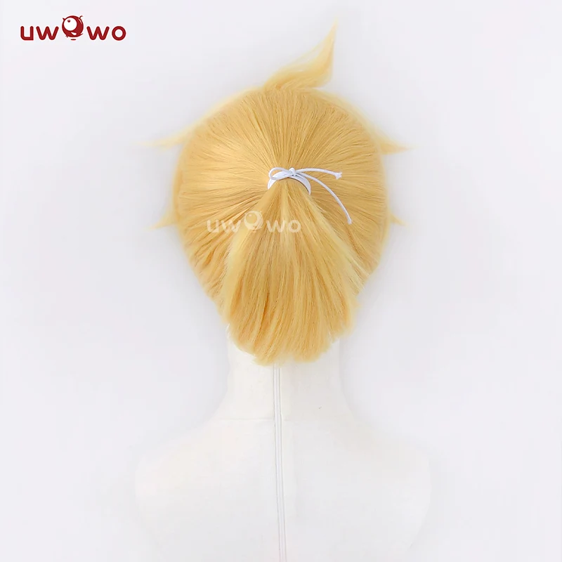 Uwowo V SInger Vocal Len Cosplay Wig Short Yellow Hair - Image 3