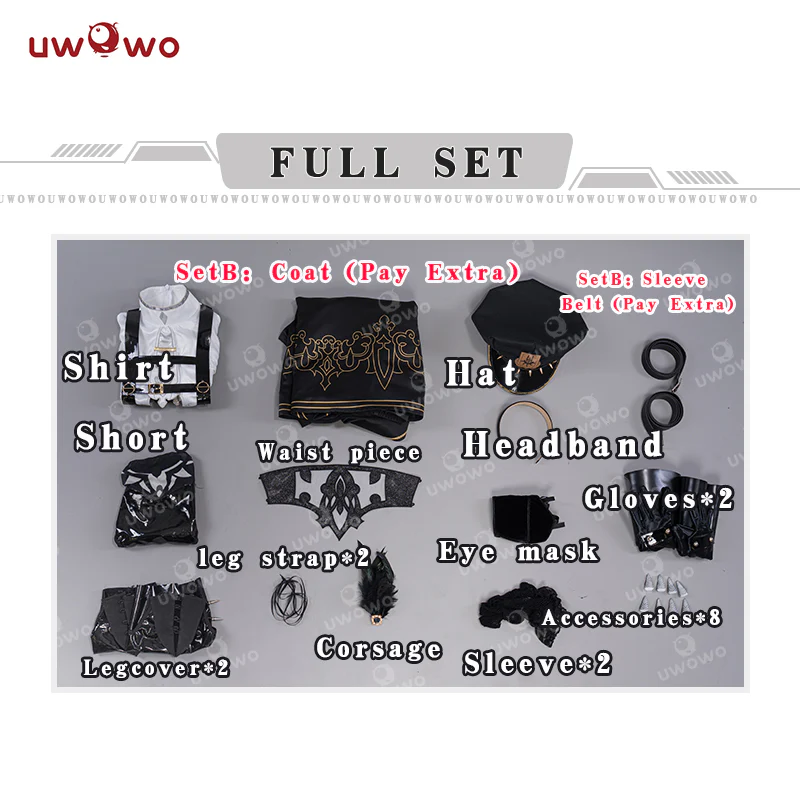 INSTOCK Uwowo Nier: Automata 2B Officer Uniform Sexy Fanart Cosplay Costume S-2XL - Image 7